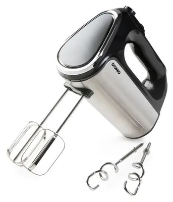 Produktbild von Domo DO9258M, Handmixer, Schwarz, Stahl, Schlagen, Kneten, Mixen, 1,1 m, Drehregler, 800 W