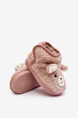 Produktbild von Kinderwarme Hausschuhe mit Bärchen Rosa Eberra 26