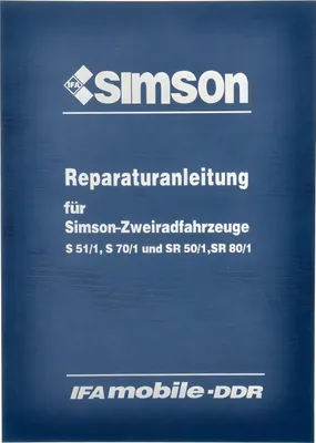 Produktbild von Buch - Reparaturanleitung Simson S51, S70, SR50, SR80