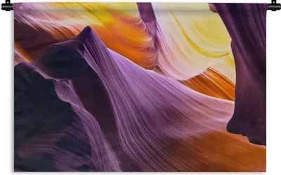 Produktbild von MuchoWow® Wandteppich Wandbehang Bunte Steine im Sonnenlicht im Antelope Canyon 150x100 cm Tapisserie Dekoration Wandtuch - Waschbar - Tapisserien - Wand-Decke