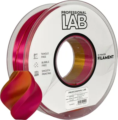 Image de Filament PLA multicolore rose/doré, 1,75 mm, pour imprimantes 3D, 1 kg | Filament multicolore Prof. Lab
