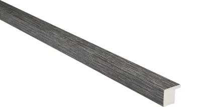 Produktbild von HEXIM Lamellenwand HDPS Polystyrol - Lamellen Wandverkleidung Akustikpaneele Wandpaneele Holz Imitat - (1 Abschlussleiste - dunkelgraue Holzstruktur) Holzoptik