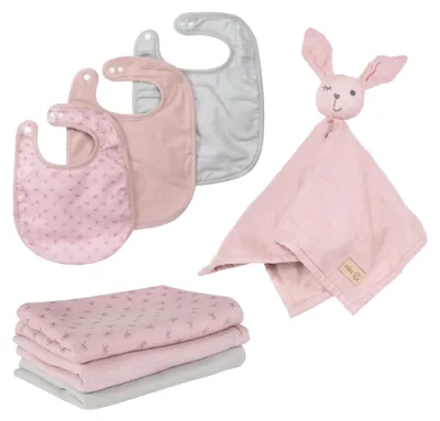 Produktbild von roba Geschenkset Baby Essentials 'Lil Planet' rosa/mauve aus Baumwolle