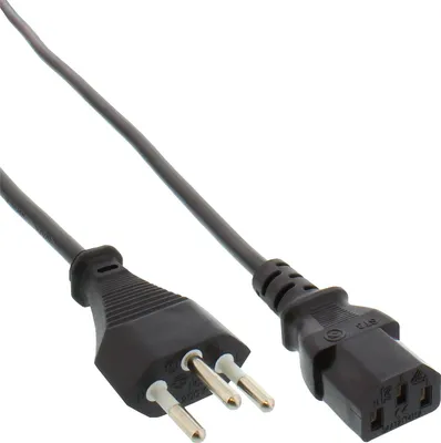 Immagine prodotto di InLine® B-16652C Cavo di rete in confezione da 40 pezzi, da spina di rete svizzera a spina IEC C13, 1,8 m