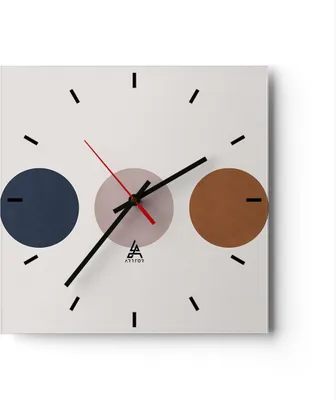 Produktbild von Wanduhr - Quadrat - Glasuhr - Minimalistisch Räder Modern - 40x40cm - Schleichendes Uhrwerk - Lautlos - zum Aufhängen bereit - Dekoration Modern - Wanddekoration aus Glas - C3AC40x40-4524