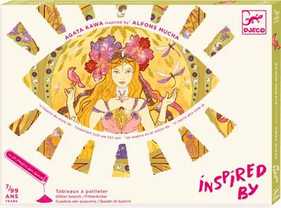 Immagine prodotto di Laboratorio di pittura Art Nouveau con glitter Ispirato a Mucha, Djeco