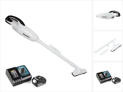 Image de Makita DCL 180 RM1 W Aspirateur à batterie 18 V blanc + 1x batterie 4,0 Ah + chargeur