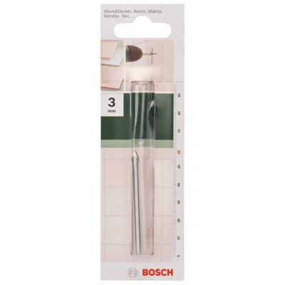 Obrázok produktu pre Bosch 2 609 255 464, Vŕtačka, 3 mm, 58 mm, Nestužené sklo, 3 mm, 1 kusov