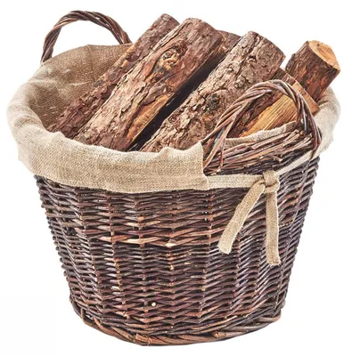 Produktbild von Kobolo Kaminholzkorb aus Weide mit abnehmbarem Einsatz Jute Holzkorb für Kaminholz Holztrage Brennholzkorb Feuerholzkorb Kaminkorb Tragekorb