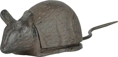 Obrázok produktu pre úložný box na kľúče myš 18 cm liatinový hnedý