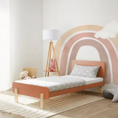 Image de Lit en bois simple Lit enfant 90x200 Lit de jeunesse massif rouge pin Cadre de lit Lit junior Sommier à lattes