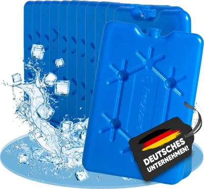 Produktbild von NEMT 12x  flacher Kühlakku 200 ml Kühlakkus 11 x 16,5 x 1,5 cm Kühlelemente Kühltasche Kühlbox