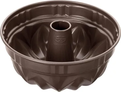 Produktbild von Dr. Oetker Gugelhupf Ø 25 cm BACK-EDITION, runde Backform mit Auslaufschutz, Bundform mit Antihaftbeschichtung (Farbe: Braun)