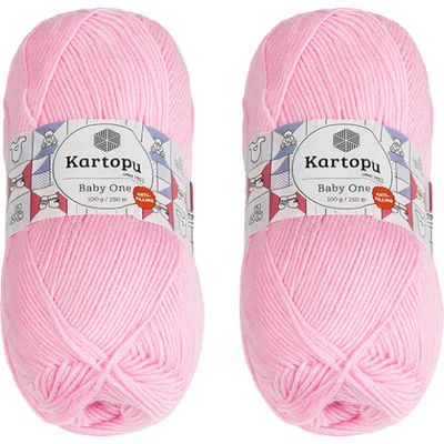 Produktbild von SET 2pcs - Garn BABY ONE - 100g / 250 m - Hellrosa