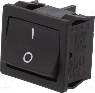 Obrázok produktu pre 1x 12A/250VAC, chýba číslo dielu 1802.6123, výrobca Wippsc, poloha: 2, typ: ON-OFF, stupeň ochrany IP40, farba: čierna
