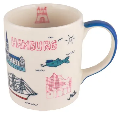 Produktbild von Mila Keramik Städte-Becher Hamburg Highlights | ca. 250 ml
