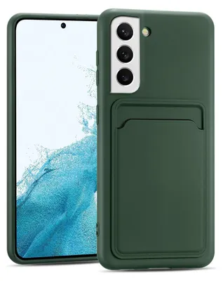 Produktbild von Conie Schutzhülle für Samsung Galaxy S23 Plus mit Kartenfach Tasche Case Cover Bumper Silikon Hülle in Grün