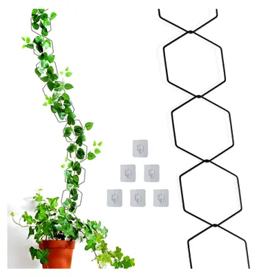 Produktbild von 18 Stück Kettenspalier für Kletterpflanzen, Wand-Rankhilfen mit 6 rückstandsfreien Haken zur Unterstützung von Kletter- und Grünpflanzen