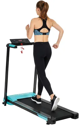 Immagine prodotto di SPORTNOW Tapis Roulant Pieghevole 1-10 km/h con Controllo Gestuale e Inclinazione, Azzurro