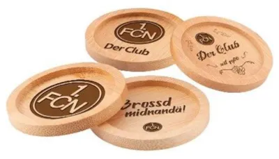Produktbild von 1. FC Nürnberg Holzuntersetzer 4er Set