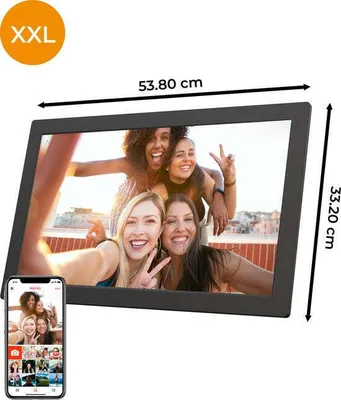 Obrázok produktu pre Denver Denver Digitálny fotorámik 21,5 palca - XXL - Full HD - aplikácia Frameo - fotorámik - model 2023 - WiFi - 32 GB - dotykový displej IPS - PFF2160B