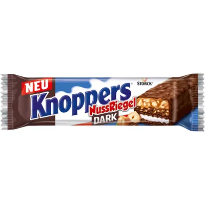 Produktbild von Knoppers NussRiegel Dark Waffelriegel mit Milchcreme Nougatcreme 40g