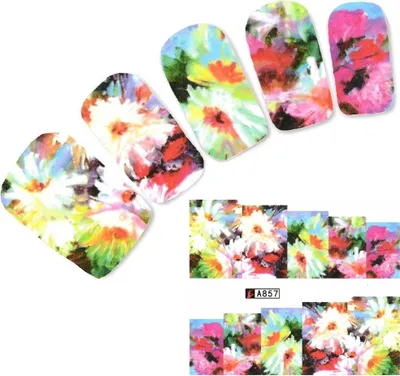 Produktbild von Tattoo Nail Blumen Sonnenblume Aufkleber Nagel Sticker