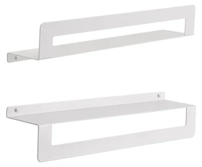 Productafbeelding van CLEO opbergrek (met) handdoekhouder, 500 mm, mat wit