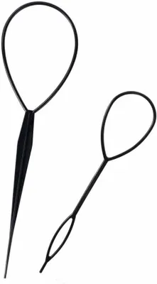 Produktbild von Haarstylingset, 2 Teile Vlechtstyling, Haarstylinghilfe für einfache und elegante Frisuren, Stylingaccessoires für Frauen und Mädchen geeignet für Anfänger (schwarz)