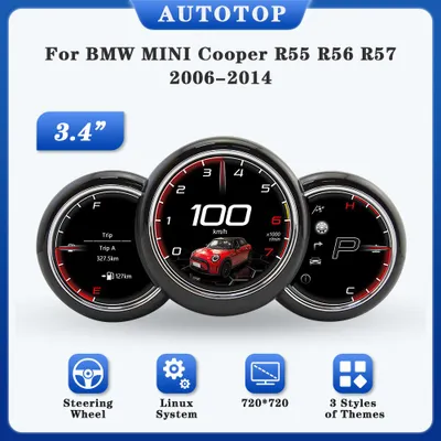 Image de Compteur de vitesse numérique - Groupe d'instruments de tableau de bord avec écran LCD et compte-tours pour voiture