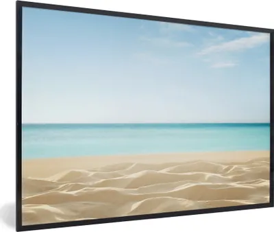 Produktbild von MuchoWow® MuchoWow® Gerahmtes Poster Strand - Meer - Sand 90x60 cm - Poster mit zchwarzem Bilderrahmen - Fotorahmen - Foto-Plakat