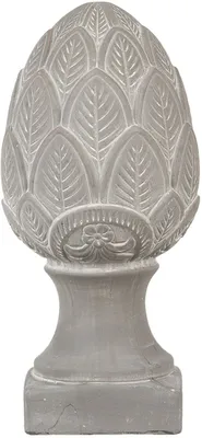 Produktbild von Clayre & Eef 6TE0398L Dekorativer Kiefernzapfen, grau, Ø 16 x 33 cm, Botanic