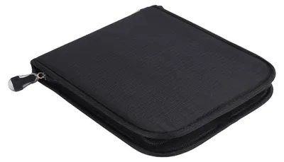 Obrázok produktu pre Puzdro na ceruzky Veľká kapacita - 72/120 priehradiek - Plátno - Čierne - 23 x 21 cm - 230/340 g - S zipsom - Puzdro na ceruzky