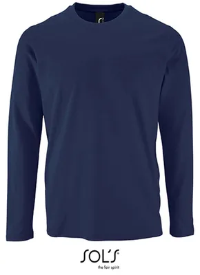 Obrázok produktu pre SOLs 02074 | Pánske tričko s dlhým rukávom Imperial - Farba: French Navy - Veľkosť: S