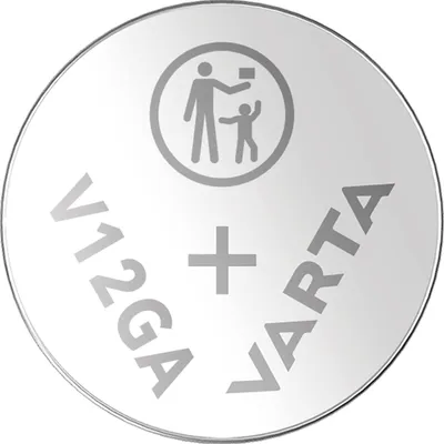 Produktbild von Varta v12ga, Alkali, 1.5 V, 80 mAh, 11.6 mm, 11.6 mm, 4.2 mm