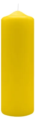 Produktbild von Spitzkopf Stumpen Kerzen Citron Gelb 25 x Ø 8 cm, 6 Stück