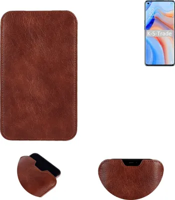 Produktbild von K-S-Trade Schutzhülle Handyhülle kompatibel mit Oppo K7x Handytasche Kunstleder Sleeve in braun