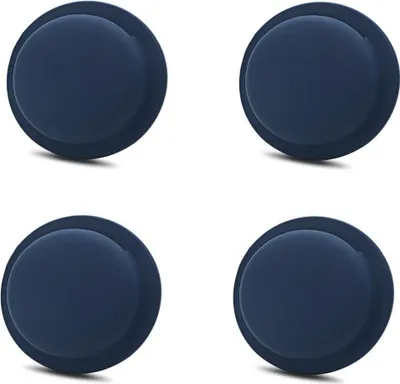 Produktbild von 4er Pack - Silikonhülle für Apple AirTags 2021 - Case selbstklebend - Dunkelblau