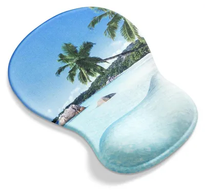 Immagine prodotto di Tappetino ergonomico per mouse con poggiapolsi in gel, modello MX-316, con superficie in Spandex antiscivolo