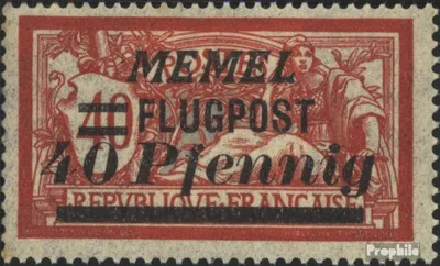 Produktbild von Briefmarken Memelgebiet 1922 Mi 98 mit Falz Flugpostmarke