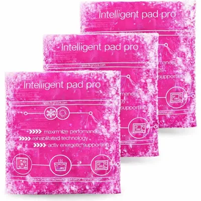 Zdjęcie produktu dla zestaw 3 kompresów ciepło/zimno - Kompres żelowy różowy, zestaw 3, 3x 15cm x 15cm, do mikrofalówki / wielokrotnego użytku