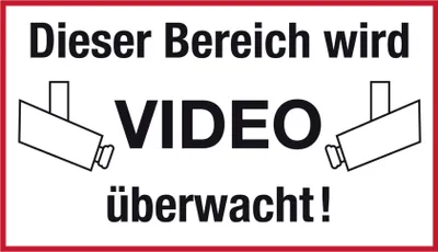Produktbild von Metafranc Hinweisschild Dieser Bereich wird videoüberwacht! 200 x 300 mm