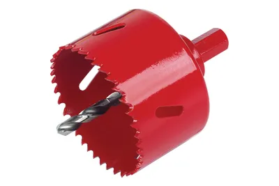 Obrázek produktu pro wolfcraft GmbH 5470000, Samostarný, Vrtačka, Sádrokarton, Neželezité kovy, Plast, Překližka, Ocel, Dřevo, Červená, Bimetalový, Vysokorychlostní ocel (HSS)