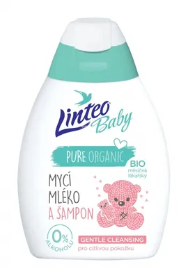 Produktbild von Babywaschmittel und Shampoo Linteo Baby mit Calendula 250ml