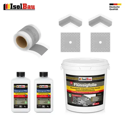 Dichtset Flüssigfolie 16kg Dusche Dichtfolie Bad Dichtband Dichtecke Tiefengrund