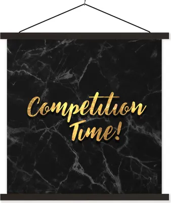 Produktbild von MuchoWow® Textilposter Aktion - Gold - Marmor 120x120 cm mit schwarzem Rahmen - Aufhängungsset
