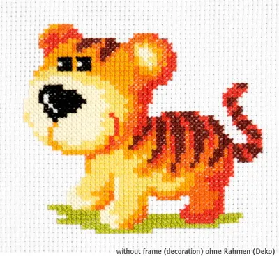 Productafbeelding van Uitgefaseerd Magic Needle kruissteekset "Tigerwelpje", telpatroon, 12x11 cm