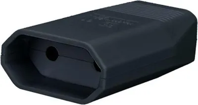Obrázok produktu pre Zásuvka spojovacia 230V plochá čierna SOLIGHT P61B (GN-11)