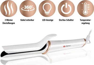 Produktbild von ALPINA Haarglätter, 25 Watt, Weiß