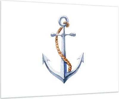 Produktbild von Bilder auf glas - Anker Seil Segeln Meer - 100x70cm - Glasbilder - Wandbilder - Kunstdruck - zum Aufhängen bereit - Wanddekoration aus Glas - Glas Bilder - Wandbild auf Glas - GAA100x70-2851
